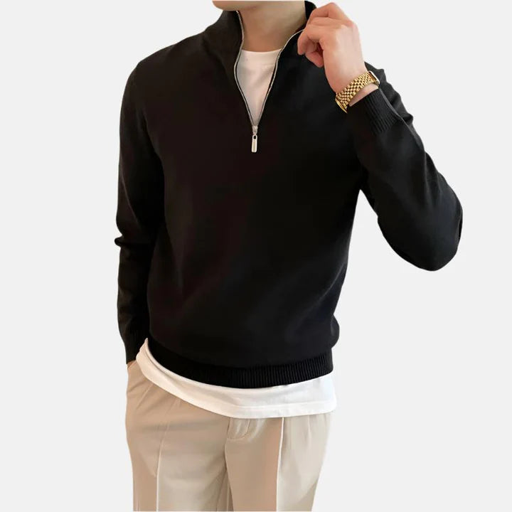 Preston Fine Quarter Zip Sweater