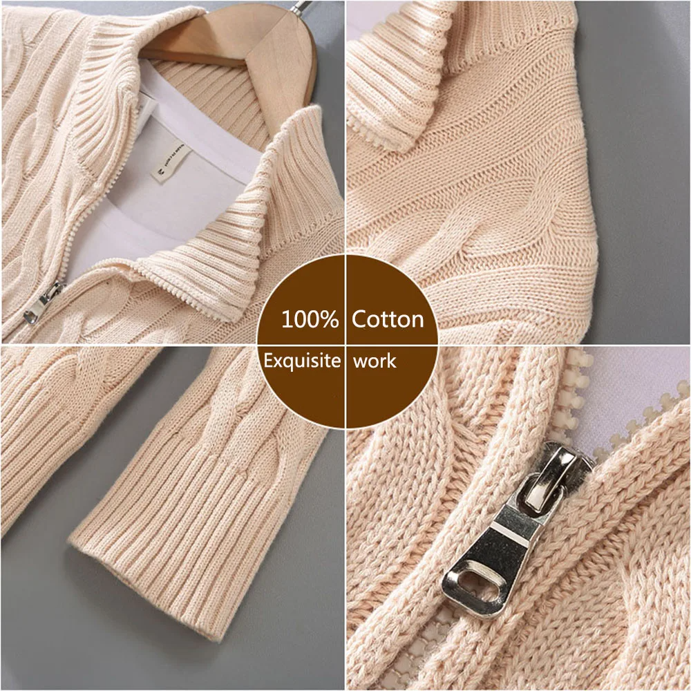 Preston Zipped Cable Sweater