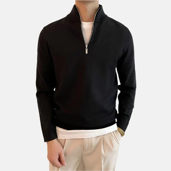 Preston Fine Quarter Zip Sweater