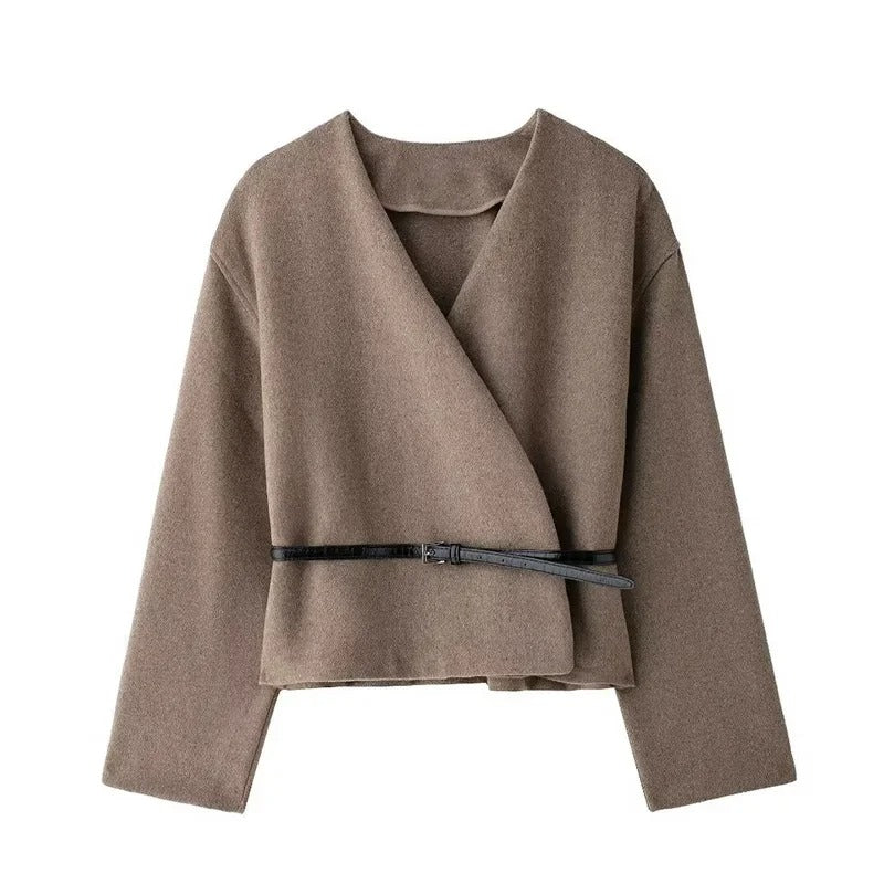 Preston Club Wolljacke mit Gürtel