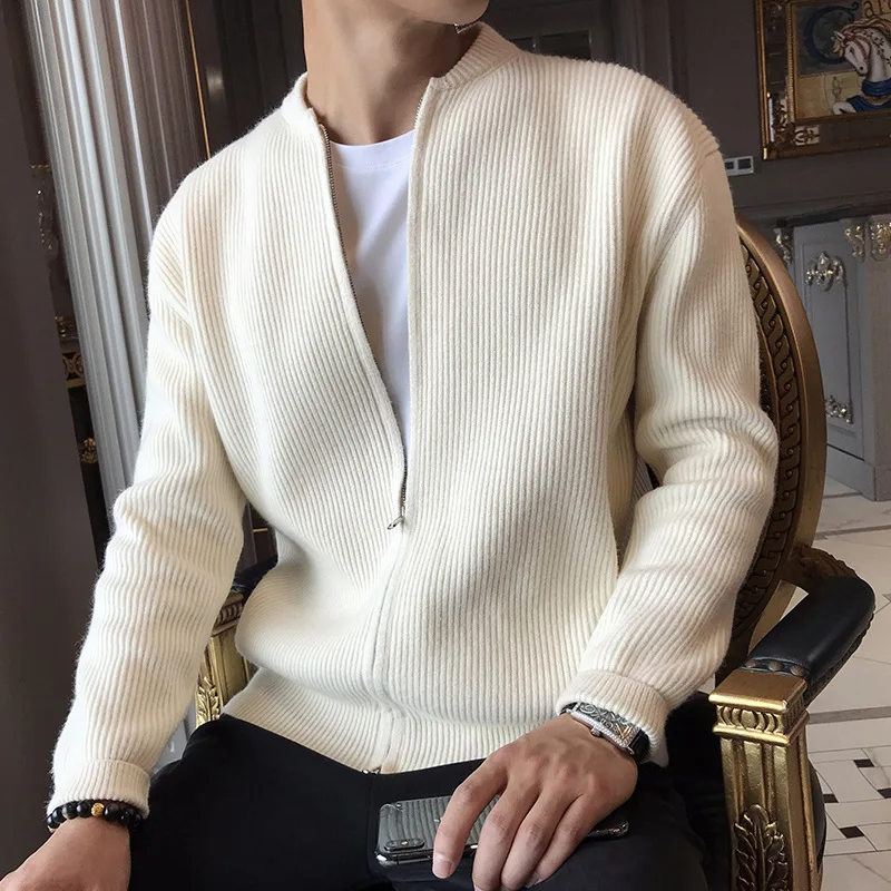 Preston Strickjacke ohne Kragen