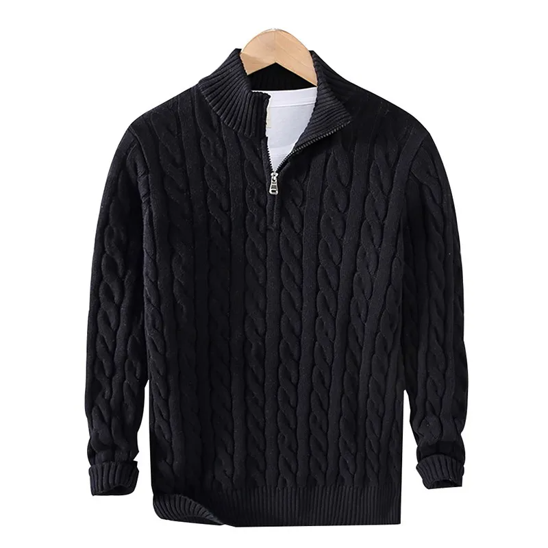 Preston Zipped Cable Sweater