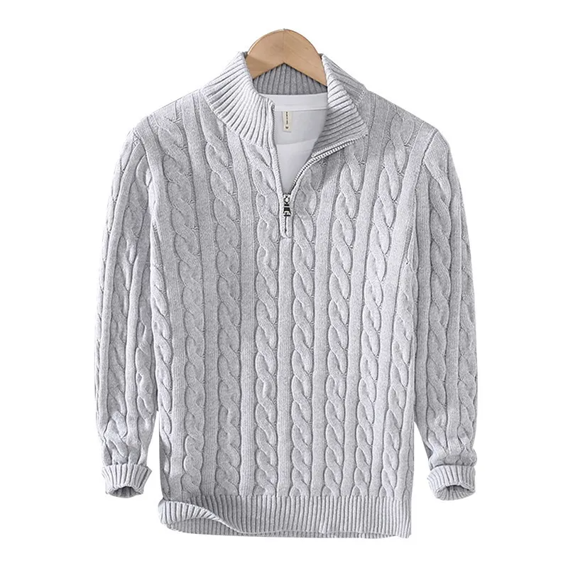 Preston Zipped Cable Sweater