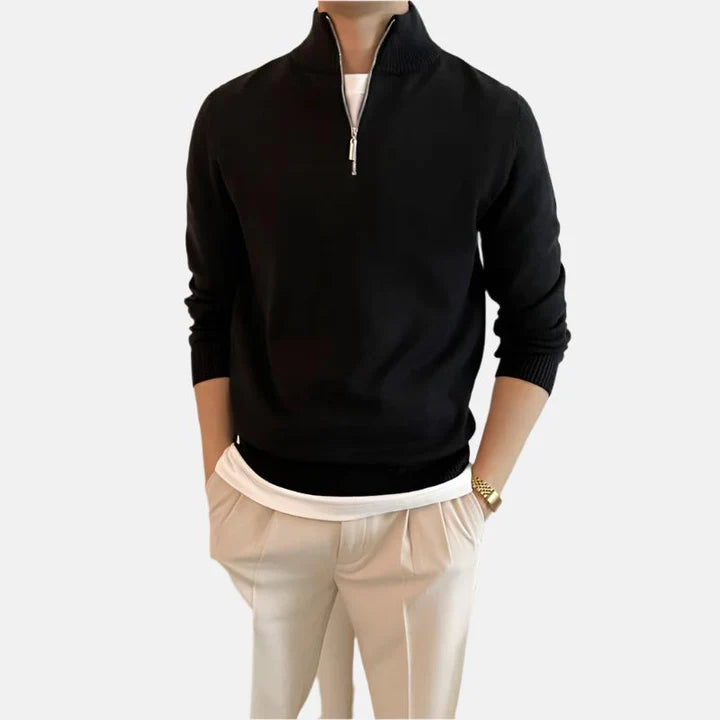 Preston Fine Quarter Zip Sweater