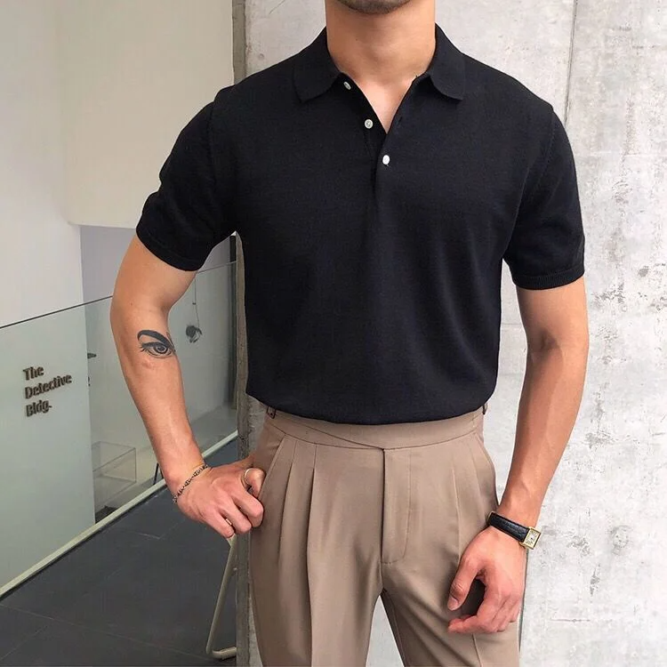 Preston Slim V-Neck Polo