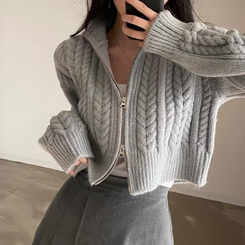 Preston gestrickter Sweatshirt Jacke