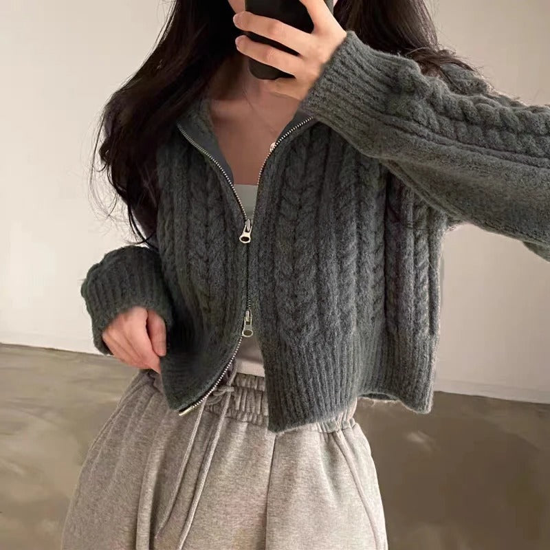 Preston gestrickter Sweatshirt Jacke