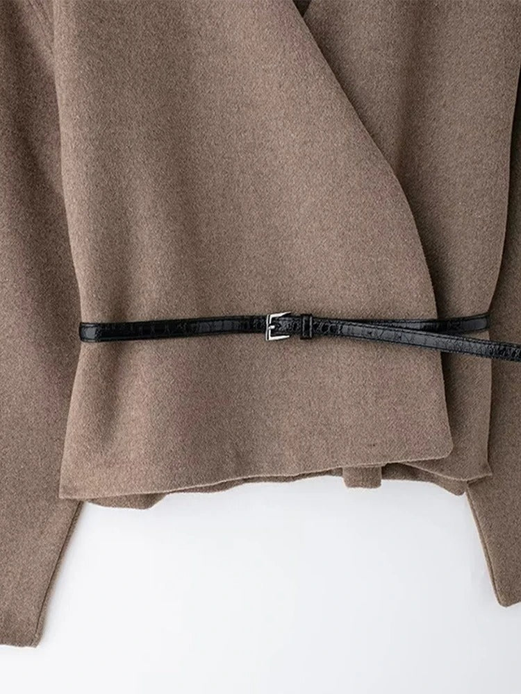 Preston Club Wolljacke mit Gürtel